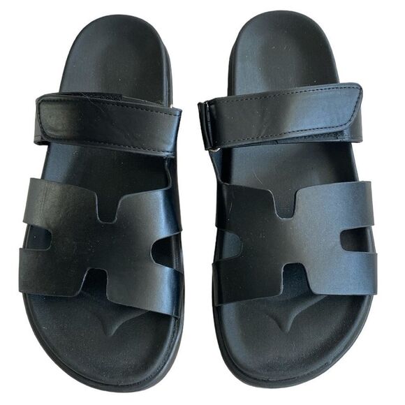 H Velcro slides size 44 NWT adjustable strap for comfort fits 10-11 - Picture 1 of 8